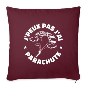 J'peux pas j'ai parachute - Housse de coussin décorative 45 x 45 cm - bordeaux - Devant