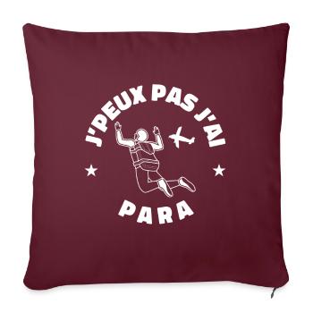 J'peux pas j'ai para - Housse de coussin décorative 45 x 45 cm - bordeaux - Devant