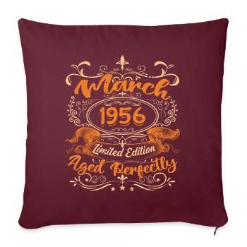 March 1956 | Aged Perfectly - Housse de coussin décorative 45 x 45 cm - bordeaux - Devant