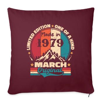 March 1979 | Aged Perfectly - Housse de coussin décorative 45 x 45 cm - bordeaux - Devant