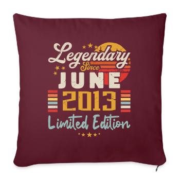 légendes sont nées en juin 2013 | éditions limitée - Housse de coussin décorative 45 x 45 cm - bordeaux - Devant