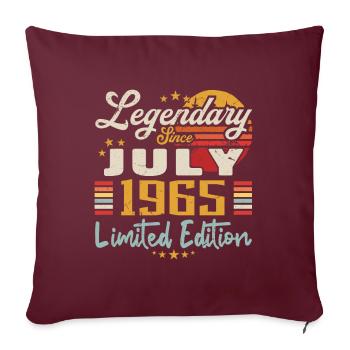 Juillet 1965 Anniversaire - Edition Limitée | 1965 - Housse de coussin décorative 45 x 45 cm - bordeaux - Devant