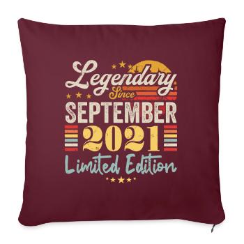 Légende Septembre 2021 Anniversaire Cadeau 2021 - Housse de coussin décorative 45 x 45 cm - bordeaux - Devant