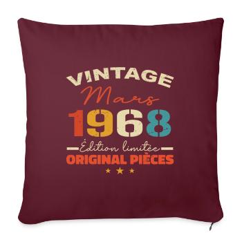 Mars 1968 anniversaire 1968 légendes Mars - Housse de coussin décorative 45 x 45 cm - bordeaux - Devant