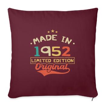 Made in 1952 | Limited Edition 1952 - Housse de coussin décorative 45 x 45 cm - bordeaux - Devant