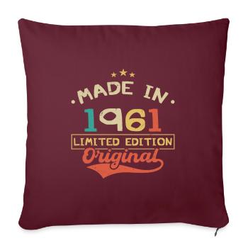 Made in 1961 | Limited Edition 1961 | Original - Housse de coussin décorative 45 x 45 cm - bordeaux - Devant