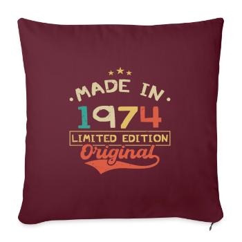 Made in 1974 | Limited Edition 1974 - Housse de coussin décorative 45 x 45 cm - bordeaux - Devant