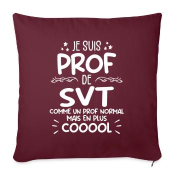 Prof de SVT super cool - Housse de coussin décorative 45 x 45 cm - bordeaux - Devant