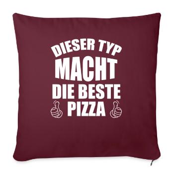 Dieser Typ Macht Die Beste Pizza - Housse de coussin décorative 45 x 45 cm - bordeaux - Devant