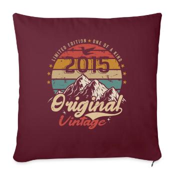 Original Vintage 2015 édition limitée 2015 - Housse de coussin décorative 45 x 45 cm - bordeaux - Devant
