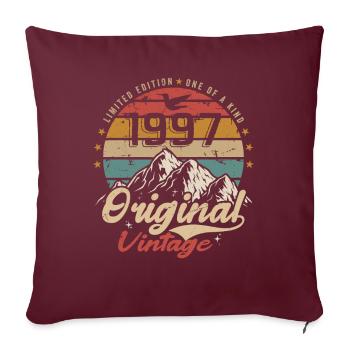 Original Vintage 1997 édition limitée 1997 - Housse de coussin décorative 45 x 45 cm - bordeaux - Devant