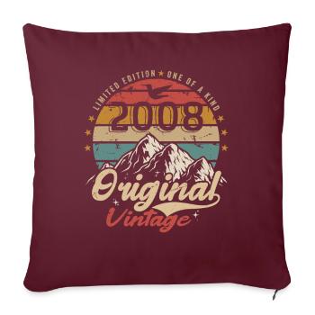 Original Vintage 2008 édition limitée 2008 - Housse de coussin décorative 45 x 45 cm - bordeaux - Devant