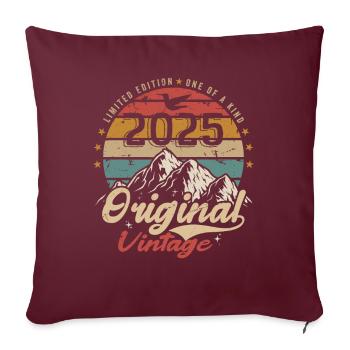 Original Vintage 2025 édition limitée 2025 - Housse de coussin décorative 45 x 45 cm - bordeaux - Devant