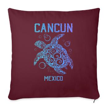 Cancun Mexico Sea Turtle Boys Girls Toddler - Housse de coussin décorative 45 x 45 cm - bordeaux - Devant