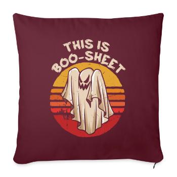This is Boo-sheet Halloween Outfit Boo-sheet Tees - Housse de coussin décorative 45 x 45 cm - bordeaux - Devant