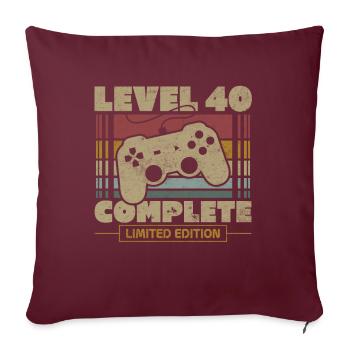Niveau 40 complete - Housse de coussin décorative 45 x 45 cm - bordeaux - Devant