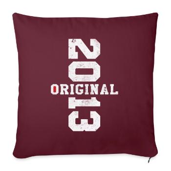 Original 2013 Rétro Cadeau d Anniversaire 10 ans - Housse de coussin décorative 45 x 45 cm - bordeaux - Devant