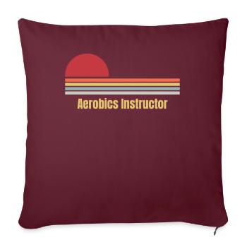 Instructeur d’aérobic - Housse de coussin décorative 45 x 45 cm - bordeaux - Devant