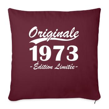 Originale 1973 édition limitée - Housse de coussin décorative 45 x 45 cm - bordeaux - Devant