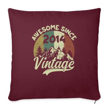 Millésime 2014 Cadeau D'anniversaire 2014 - Housse de coussin décorative 45 x 45 cm - bordeaux - Devant