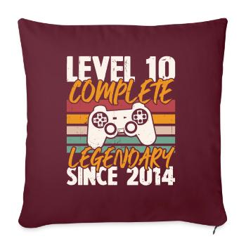 Niveau 10 Complete 2014, Cadeau D'anniversaire - Housse de coussin décorative 45 x 45 cm - bordeaux - Devant