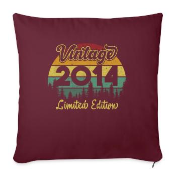 Vintage 2014 limited edition - Housse de coussin décorative 45 x 45 cm - bordeaux - Devant