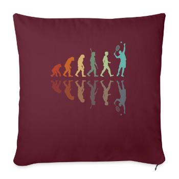Évolution pour les joueurs de tennis - Housse de coussin décorative 45 x 45 cm - bordeaux - Devant