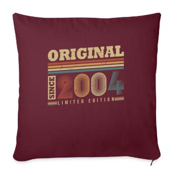 Original depuis 2004 Vintage cadeau d’anniversaire - Housse de coussin décorative 45 x 45 cm - bordeaux - Devant