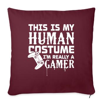 Je suis vraiment un joueur - Housse de coussin décorative 45 x 45 cm - bordeaux - Devant