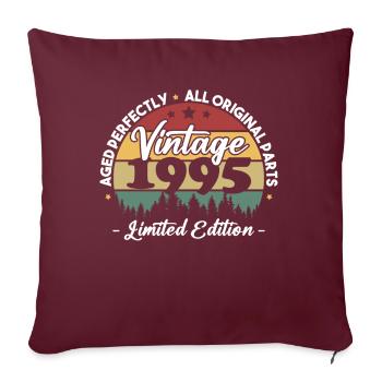 Millésime 1995 Cadeau d’anniversaire pour Né 1995 - Housse de coussin décorative 45 x 45 cm - bordeaux - Devant