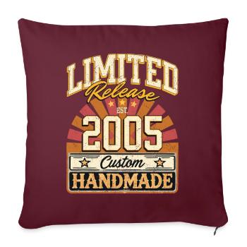 Limité 2005 drôle dictons cadeau anniversaire - Housse de coussin décorative 45 x 45 cm - bordeaux - Devant