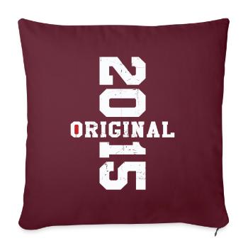 Original 2015 Rétro Cadeau d Anniversaire 10 ans - Housse de coussin décorative 45 x 45 cm - bordeaux - Devant