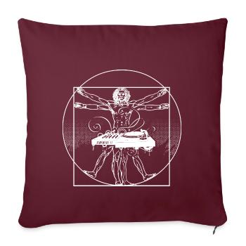 DJ da Vinci - Housse de coussin décorative 45 x 45 cm - bordeaux - Devant