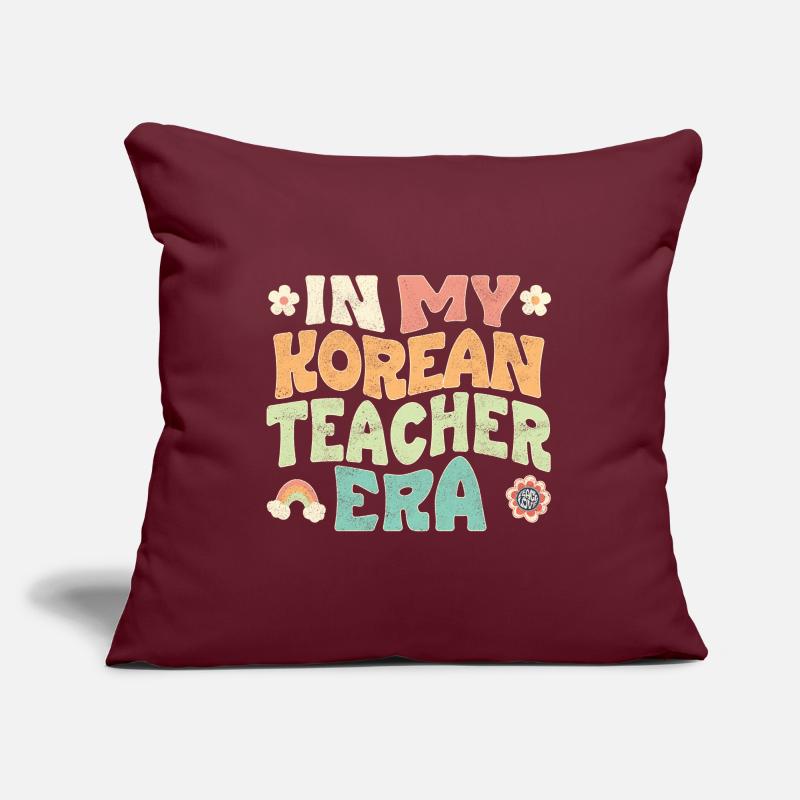 À l’époque de mon professeur de coréen Housse de coussin décorative 45 x 45 cm