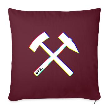 Schlägel & Eisen - Erzgebirge Mode et habillement - Housse de coussin décorative 45 x 45 cm - bordeaux - Devant