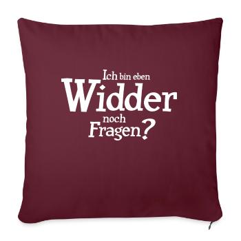 Sternzeichen Widder - Sofakissenbezug 45 x 45 cm - Burgunderrot - Vorne