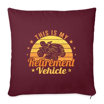 Tracteur à gazon Tondeuse autoportée Tondeuse à gazon autoportée Pension - Housse de coussin décorative 45 x 45 cm - bordeaux - Devant