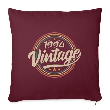 1994 Vintage 1994 Birthday Gift - Retro Style 1994 - Housse de coussin décorative 45 x 45 cm - bordeaux - Devant