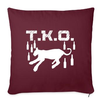 TKO Drunk Predator Passed Out Blackout Coma White - Sofakissenbezug 45 x 45 cm - Burgunderrot - Vorne