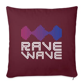 Spectre de rave - Housse de coussin décorative 45 x 45 cm - bordeaux - Devant