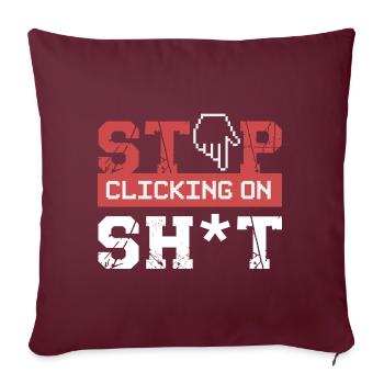 Cybersecurity Hacker Programming Idée cadeau - Housse de coussin décorative 45 x 45 cm - bordeaux - Devant