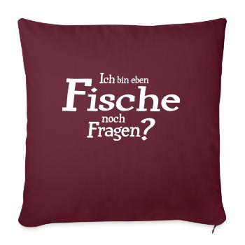 Sternzeichen Fische - Sofakissenbezug 45 x 45 cm - Burgunderrot - Vorne