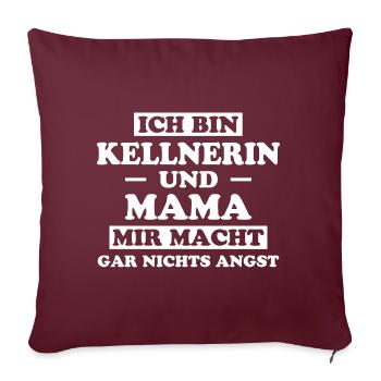 Kellnerin Spruch Kellner Beruf Kellnerin Geschenk - Sofakissenbezug 45 x 45 cm - Burgunderrot - Vorne