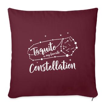 Taquito est ma constellation préférée - Housse de coussin décorative 45 x 45 cm - bordeaux - Devant