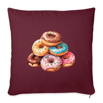 Beignets Berg | Mont Donut - Housse de coussin décorative 45 x 45 cm - bordeaux - Devant