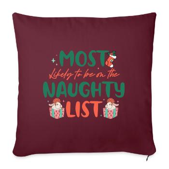 Dabbing Noël Offensif Noël Rude - Housse de coussin décorative 45 x 45 cm - bordeaux - Devant