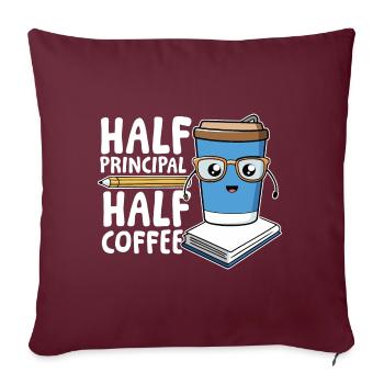 Half principal half coffee - Sofakissenbezug 45 x 45 cm - Burgunderrot - Vorne
