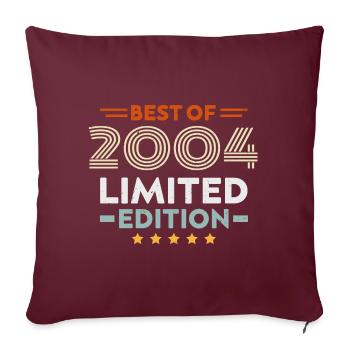 Retro 2004 Vintage 20-jähriges Jubiläum 20-jähriges Jubiläum Geschenk 20 Jahre - Sofakissenbezug 45 x 45 cm - Burgunderrot - Vorne