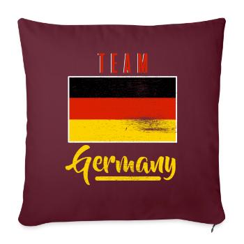 Team Germany Gift Sport Home fier - Housse de coussin décorative 45 x 45 cm - bordeaux - Devant