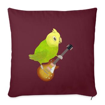 Guitare E-guitare cadeau pour enfants - Housse de coussin décorative 45 x 45 cm - bordeaux - Devant